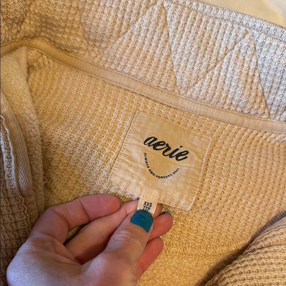 Beige Aerie snap sweatshirt - Picture 2 of 3